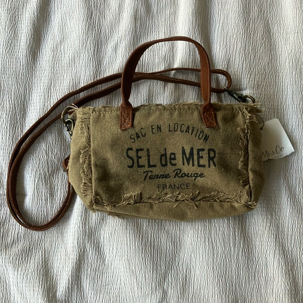 Mi&Co Canvas Bag with Leather Straps